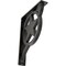 Ekena Millwork Austin Wrought Iron Bracket, (Triple center brace), Antiqued Pewter 2"W x 10"D x 12"H BKTM02X10X12TAUAPW - alternate 1